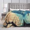 Chinese ink painting Flannel Blanket Winter Soft Warm Throw Blanket for Girls Boys Home Decor Aesthetic Bedspread Sofa Bed Cover