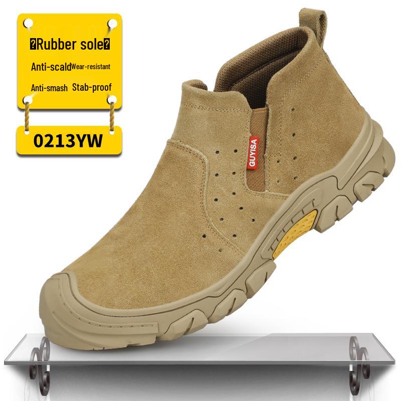 Pantofi de lucru de siguranță pentru bărbați cu bombeu din oțel - Antiderapante, Anti-impact, Anti-perforare, Rezistenți la uzură și Rezistenți la căldură