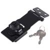 90 Degrees Rotation Knob Keyed Locking Hasp Double Door Cabinet Lock Twists Knob Keyed Locking Hasp Easy to Install
