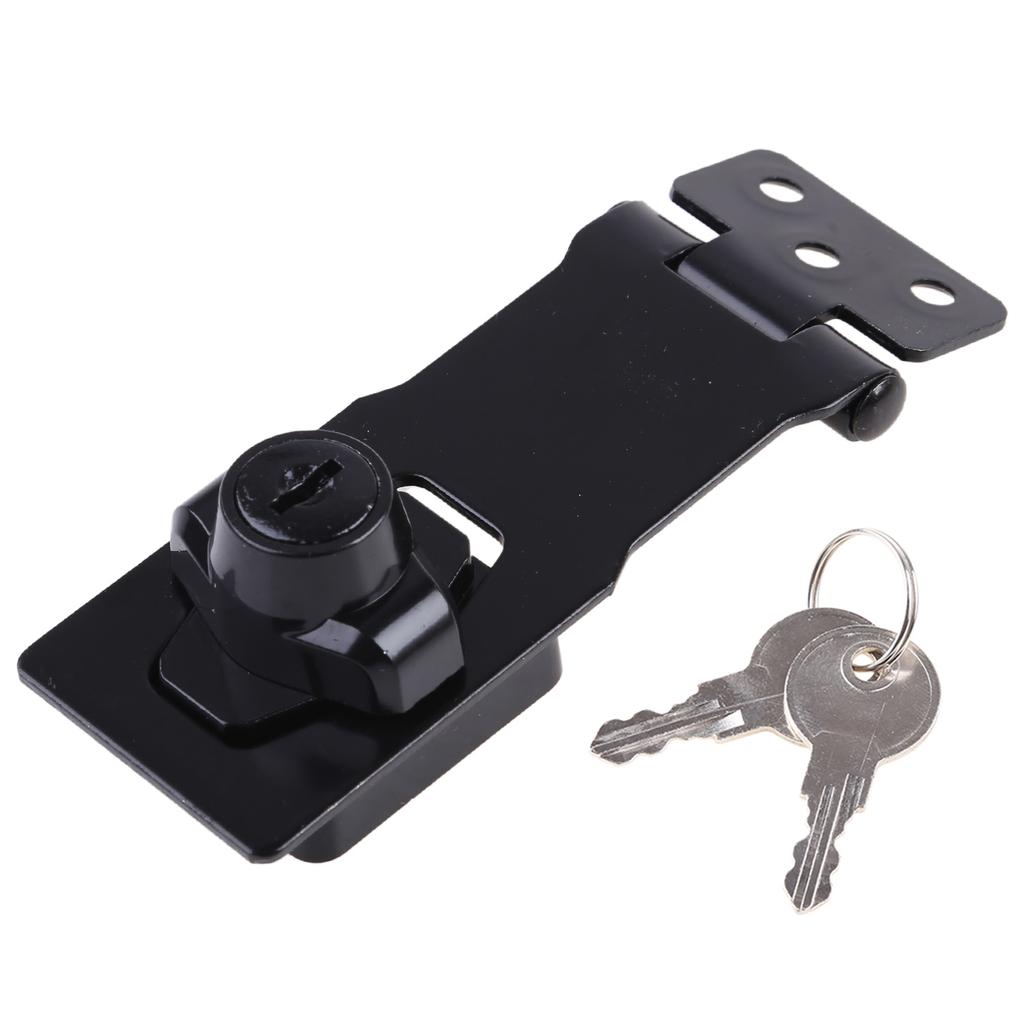 90 Degrees Rotation Knob Keyed Locking Hasp Double Door Cabinet Lock Twists Knob Keyed Locking Hasp Easy to Install