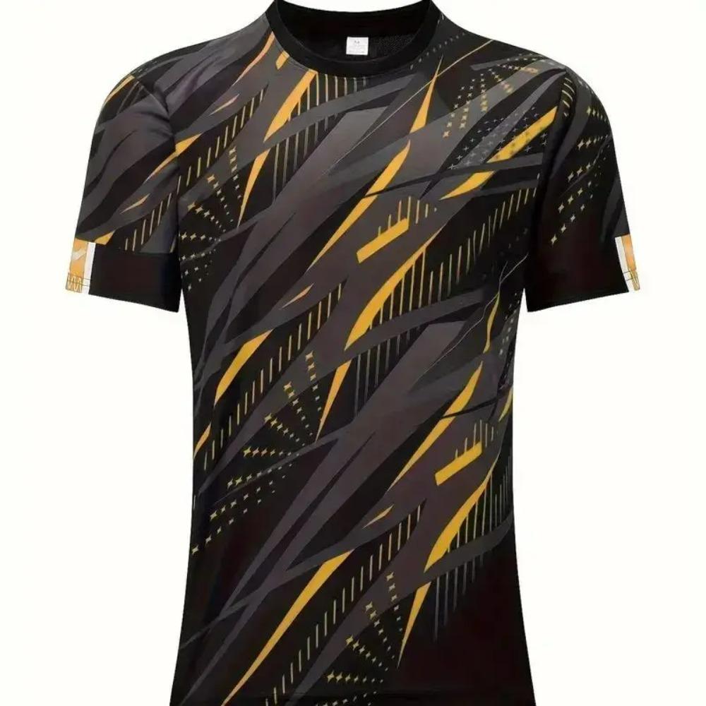 Men's Striped Design Pattern Short Sleeved T-shirt Outdoor Casual Plus Size Tees Top Women Clothing