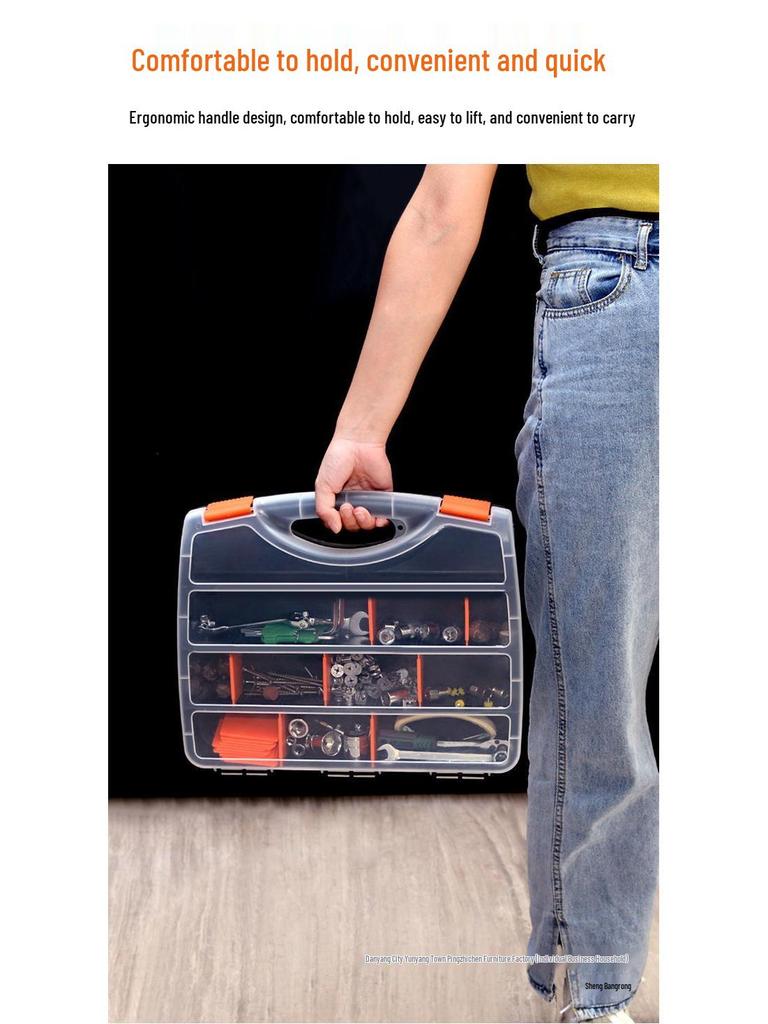Portable Transparent Plastic Parts Organizer - Thickened Screw & Accessories Storage for Electricians