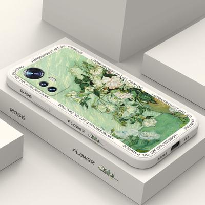Oil Painting Rose Phone Case For Xiaomi Mi 12 11 Ultra 10 9 12T 11T 10T 9T Pro Lite Poco F4 X4 M4 F3 X3 M3 Pro 4G 5G GT Cover