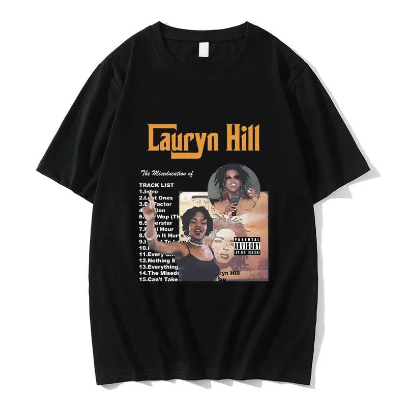 Rapper Lauryn Hill Music Album Graphic TShirt Unisexs Womens Vintage Casual Short Sleeve T Shirt Fashion Hip Hop Rock Streetwear