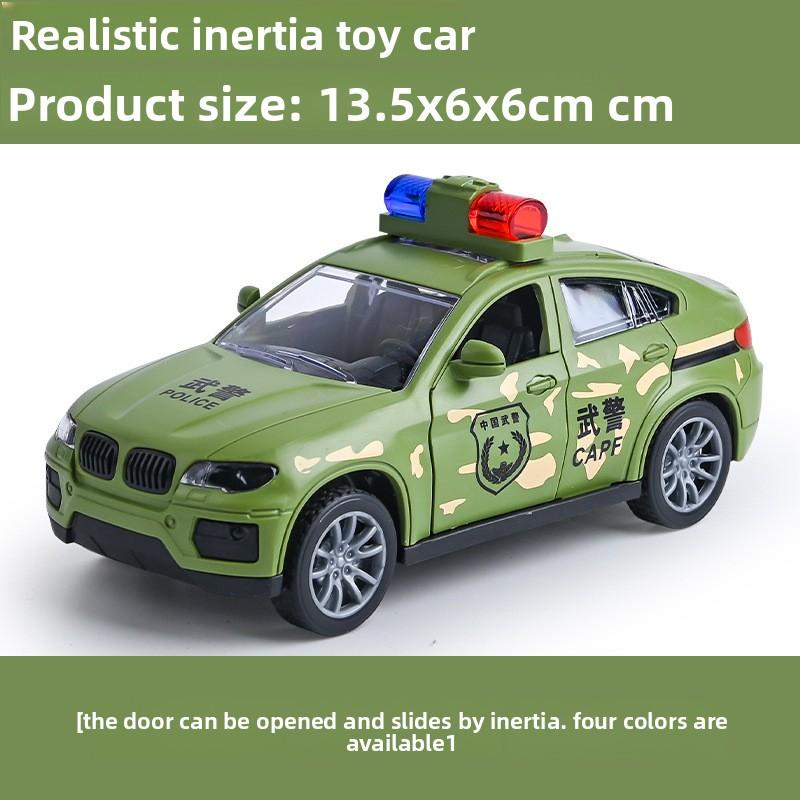 Children's Inertia Police Car Toy Boy Simulation Off-road Drop-resistant Fire Car Model Gift