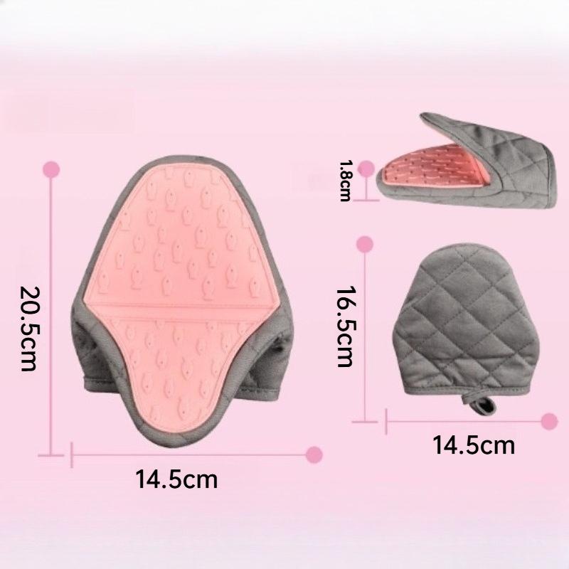 Silikon Hitzebeständige Ofenhandschuhe Topflappen Rutschfeste Küchenhandschuhe zum Kochen Backen Grillblech Schüsselhalter Handklemme