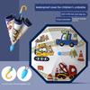 Children's Umbrella for Boys, Dual-Use for Sun and Rain, Construction Vehicle Design, Suitable for Elementary School Girls and Kindergarten, Special