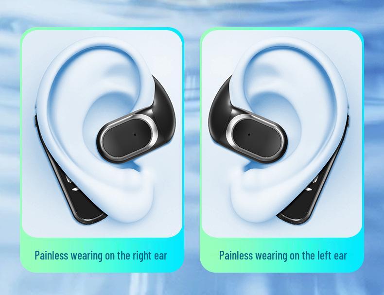 Bluetooth Wireless Stereo Ear-Hook Headset with Digital Display - Universal Fit