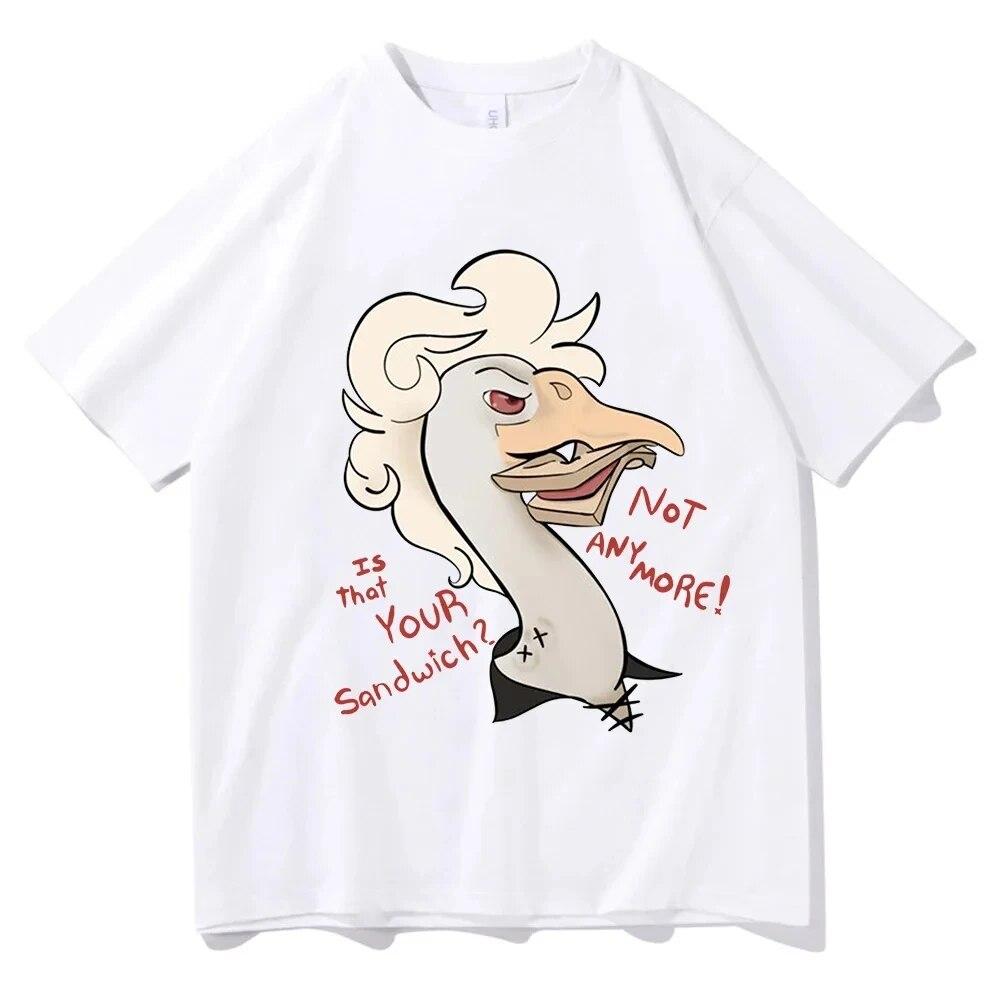 Letní trička s krátkým rukávem Funny Kawaii Streetwear Gym Tričko s krátkým rukávem Husí Astarion Graphic TRIKS Žena Y2k Top Trička