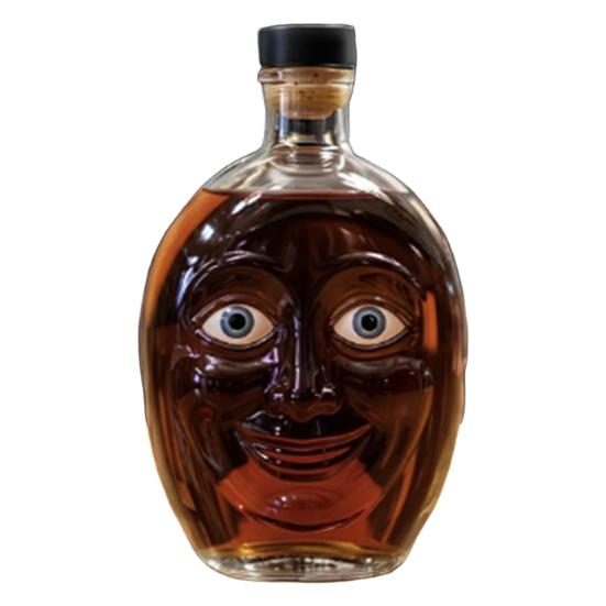 Pumpkin Wine Bottle with Human Face Creepy Cute Spooky Wine Bottle Unique Evil Smirks Fun Face Bottle for Halloween
