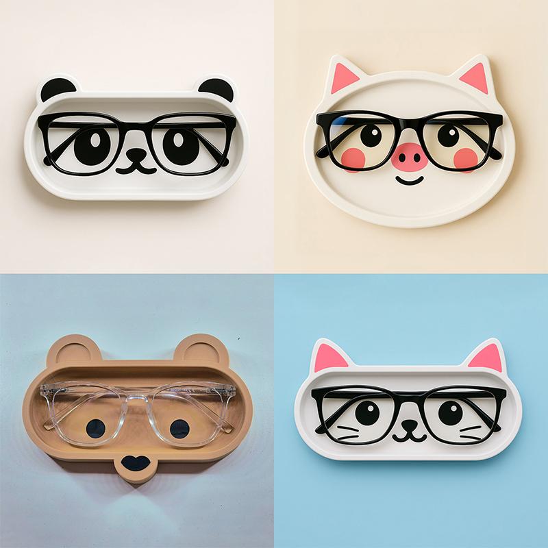 VP Cute Panda Cat Eyeglasses Display Stand | Creative Holder & Decor For Glasses Wearers Easy To Clean Desk Accessory