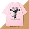 Hold On Partner Im Overstimulated TShirt Raccoon Meme Unhinged Weirdcore T Shirt Gen Z Funny Graphic T Shirts Cotton Clothing