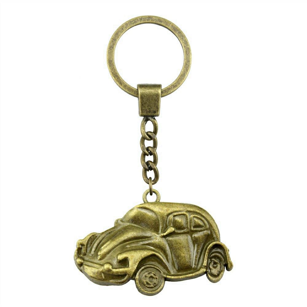 Ornate Gear Keychain Antique Style Punk Pendant Key Holder 30mm Ring