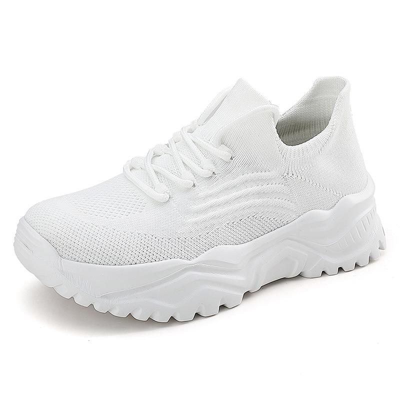 Large size sports women's shoes breathable fly-woven socks shoes one pedal lazy shoes