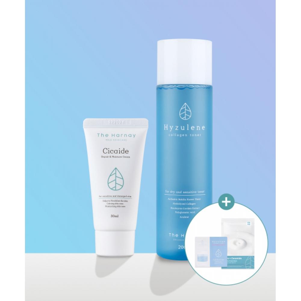 Theharnay [barrier Rebooting Set] Hyjulene Toner 200ml+Cycide Cream 30ml  1 Cycide Mask Pack+1 Hyjulene Cream Sachet NONE