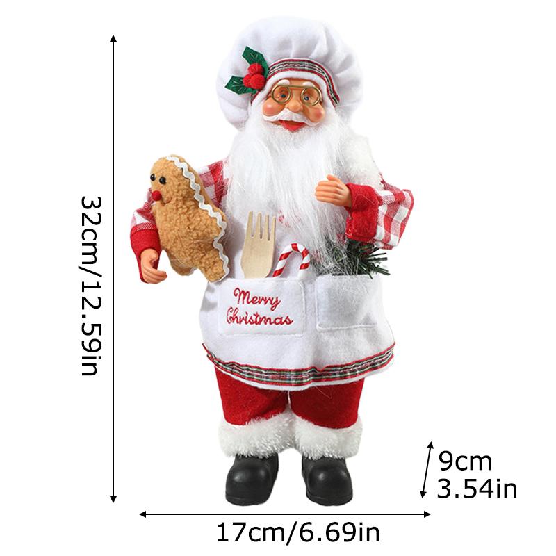 Christmas Dining Table Decorations Exquisite Mrs. Claus Design Christmas Sculptures Christmas Doll Christmas Atmosphere 32x17x9cm