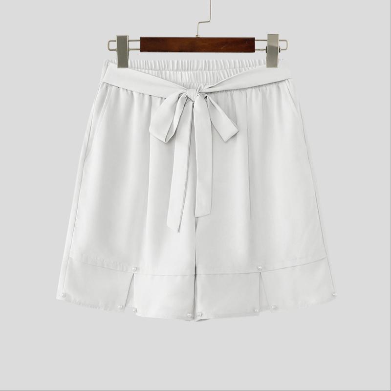 INCERUN Sommer Herren Elastischer Bund Lässige Lockere Halbhosen Shorts