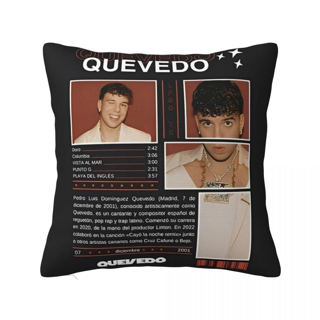 Rapper Quevedo Spanish Singer Pillow Cover Polyester Pillow Case Cushion Cover Fashion Pillowcases For Sofa Bedroom Home Decor