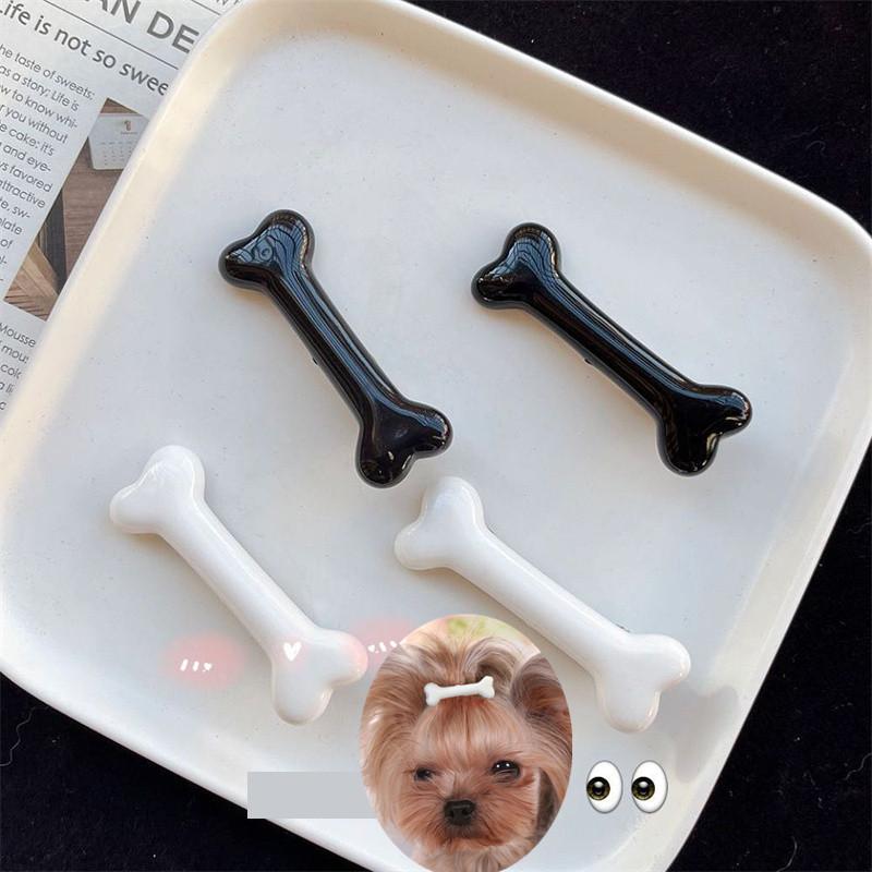 New Dog Hairpin Puppy Kitten Bone Hair Clips Cute Duckbill Clip Pet Hair Accessories Pet Hair Grooming Dog Accessories