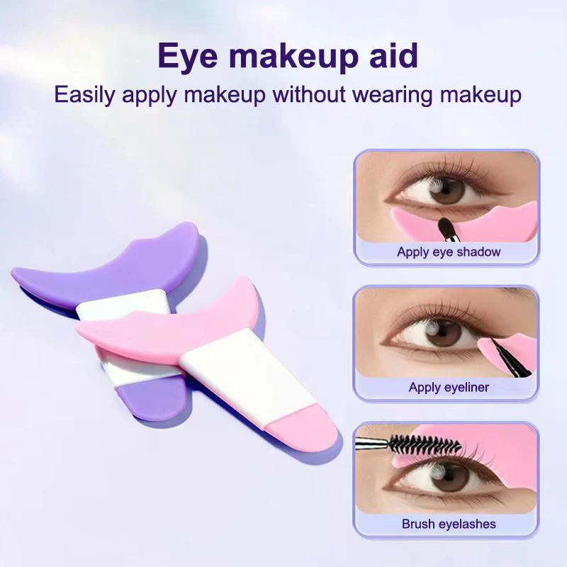 Multi-Functional Eyeliner Stencil Wing Tips Eyeliner Aid Drawing Lipstick Wearing Aid Reusable Makeup Tools Auxiliary Artifact