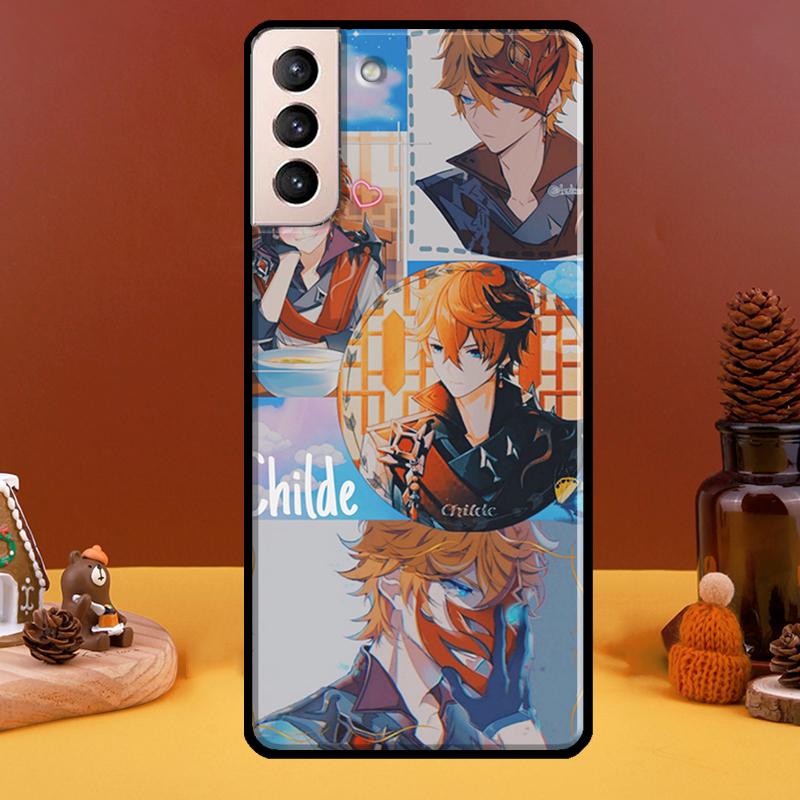 Tartaglia Genshin Impact Phone Case For Samsung Galaxy S21 S22 Ultra Note 20 S8 S9 S10 Note 10 Plus S20 FE Fundas
