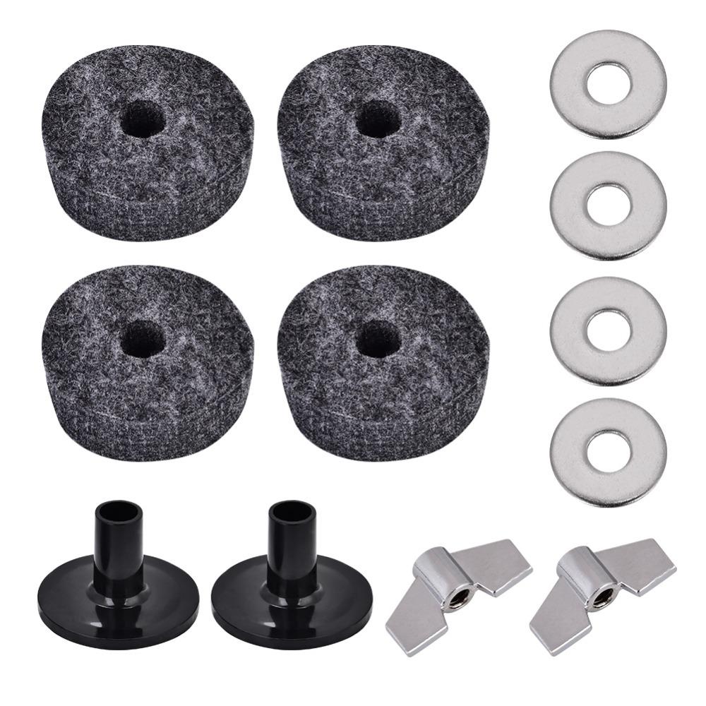 Black + Silver+Grey Cymbal Replacement Parts Felt + Plastic+Metal Hi-Hat Clutch Felt For Drum Set