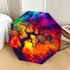 1PC Tree of Life Cosmic Art Pattern Small Travel Automatic Folding Umbrella, Compact Windproof Umbrella, Automatic Open/Close ,Gift-091533