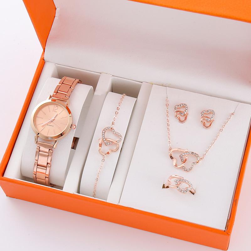 Temperament Steel Belt Women'S Watch Watch Fashion Simple Trend Women'S Quartz Watch Bracelet Set