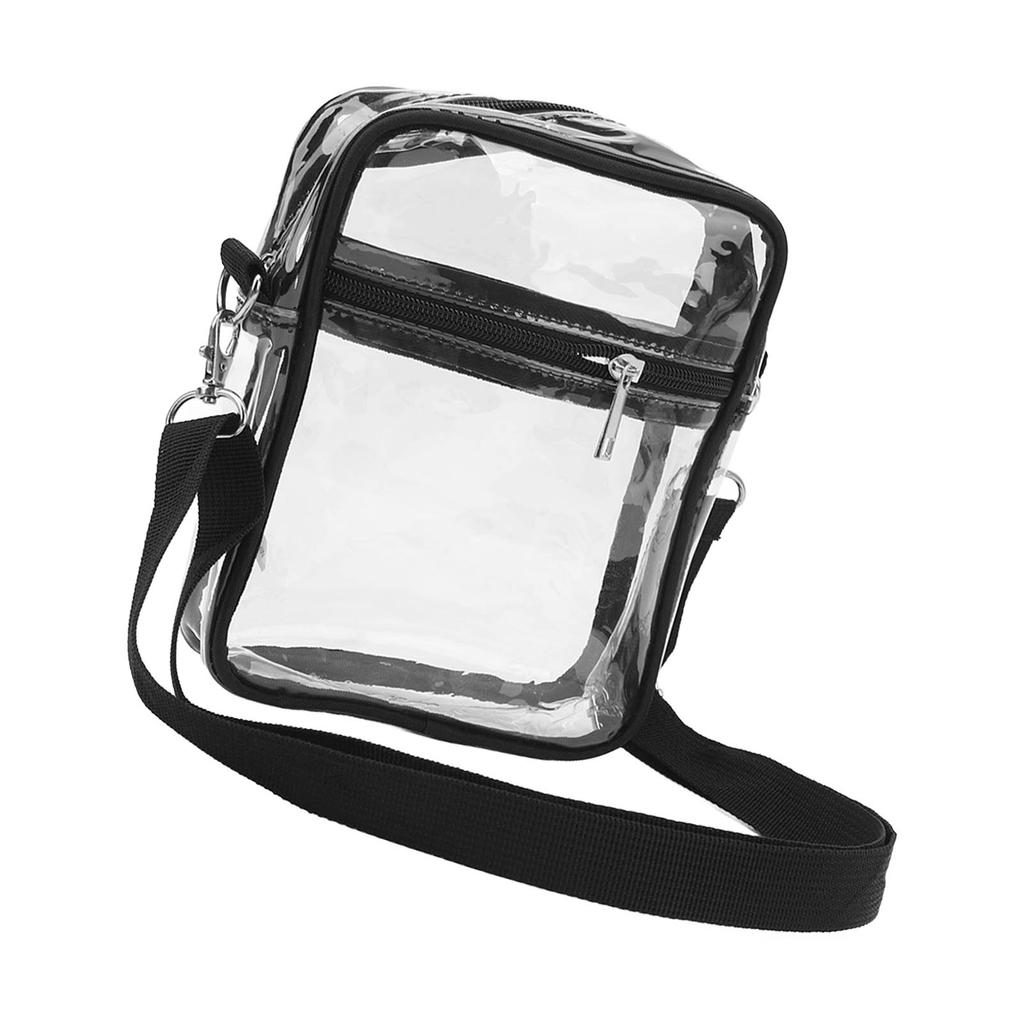 Clear Purse Stadium Clear Messenger Bag Stadium Approved for Men Women PVC Transparent Shoulder Bag with Adjustable
