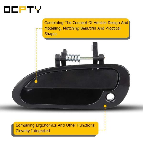 OCPTY Door Handle Exterior Front Driver Left Side Replacement Fit 1998-2002 for Honda for Accord Outside Door Handle Black