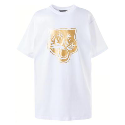 ONITSUKA TIGER Logo Print Casual Loose Short Sleeve T-Shirt Unisex Tops White 2183A460-103