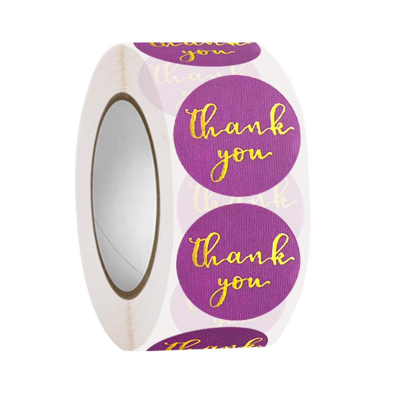 500Pcs Round  Thank You Label Stickers Used For Shipping And Mailing Box Seal Labels Decorative Gifts Stickers