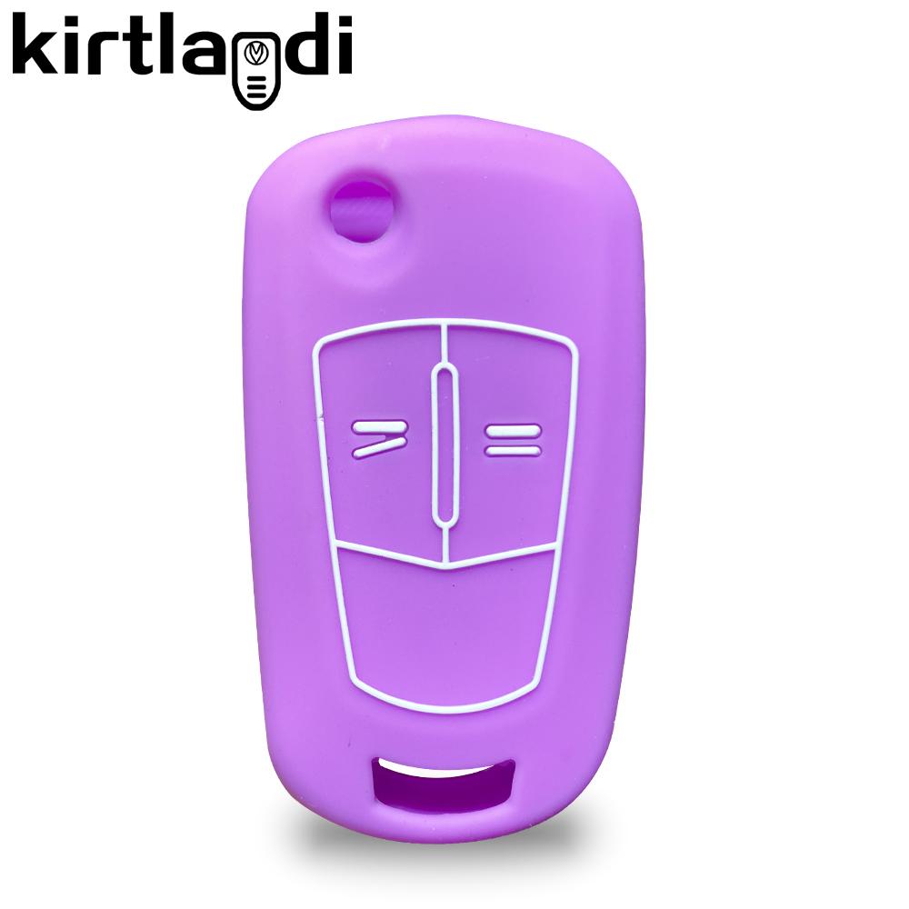 

Силиконовый чехол для пульта ключа для Opel Corsa D SW Astra H Meriva Zafira Vectra V 2 кнопки Чехол для автомобильного ключа Держатель Брелок Оболочка светло-фиолетовый