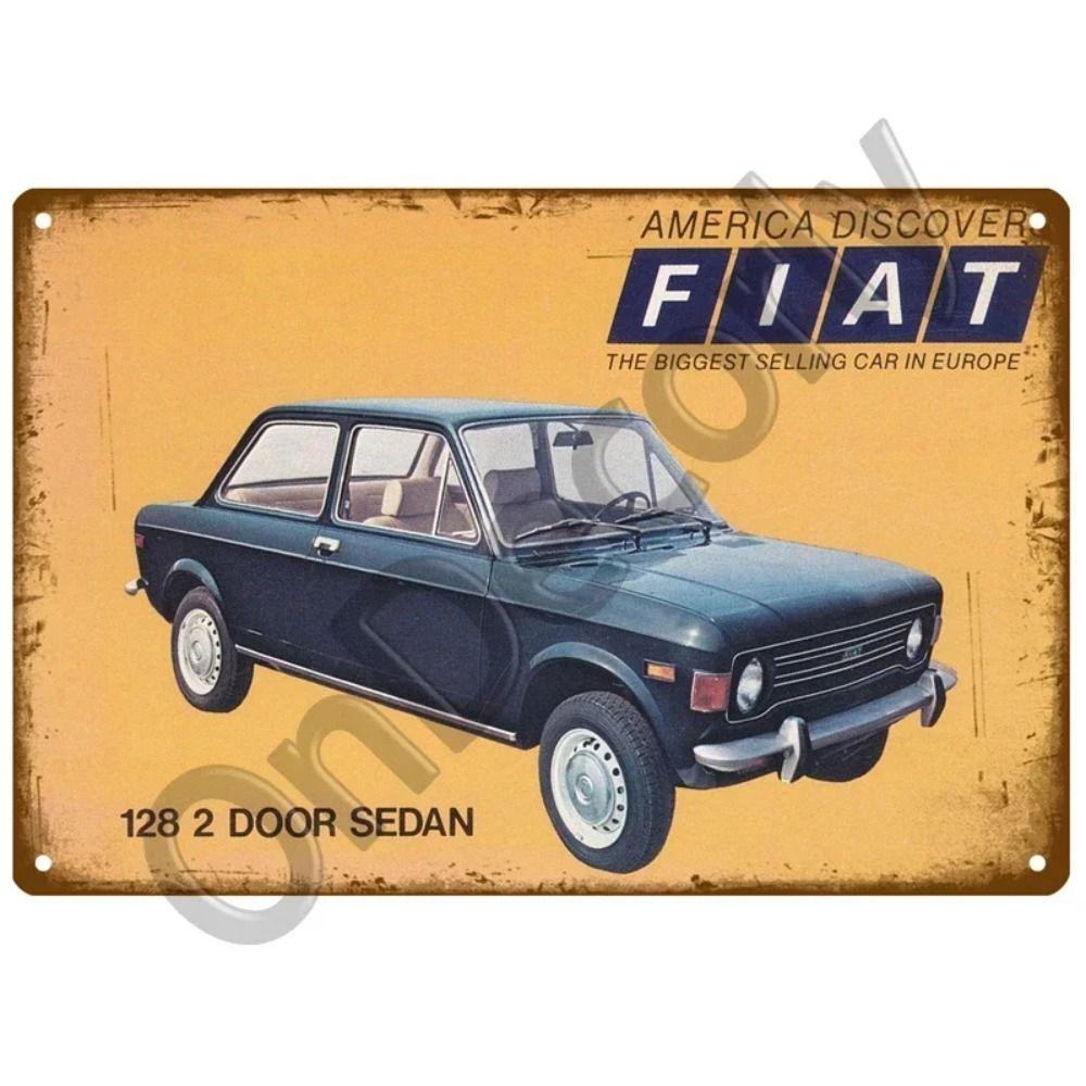 FIAT Garage Bar Metal Sign, Auto Brand Wall Decor 20x30cm