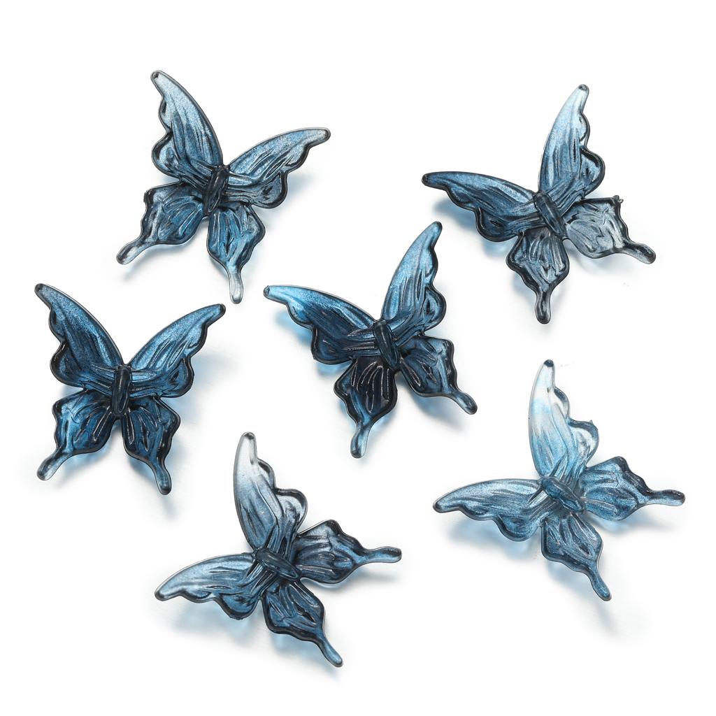 10Pcs/Lot Two-Color Butterfly Acrylic Bead Loose Spacer Bead for Jewelry Fingdings Marking DIY Necklace Bracelet Accessories