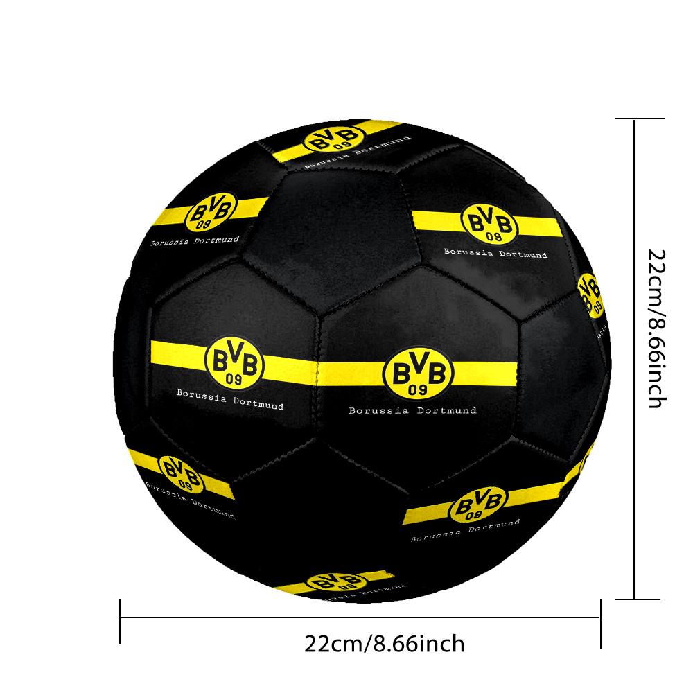 Pallone da Calcetto Indoor Borussia Dortmund Colorato Per Tutte le Età Misura 5 Cucito a Macchina PVC Pronto per la Competizione Resistente Ad Alto Rimbalzo