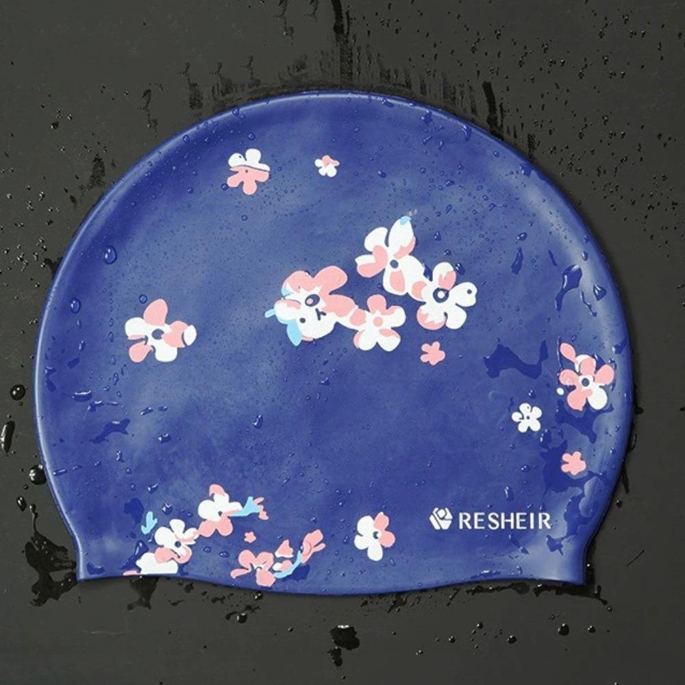 Comfortable Waterproof Swimming Cap Waterproof Printed Swimming Cap Silicone Swim Cap Adult