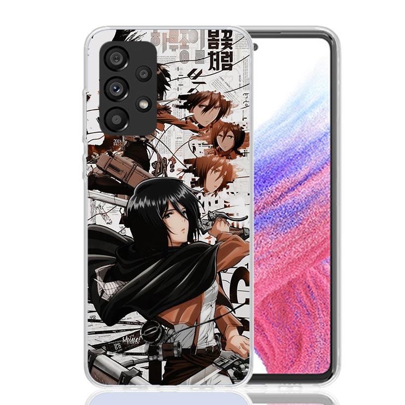 Attack Manga Case Phone Cover for Samsung Galaxy A17 A16 A15 A14 A13 A56 A55 A54 A53 A36 A35 A34 A33 A26 A25 A24 A23 A05S Galaxy