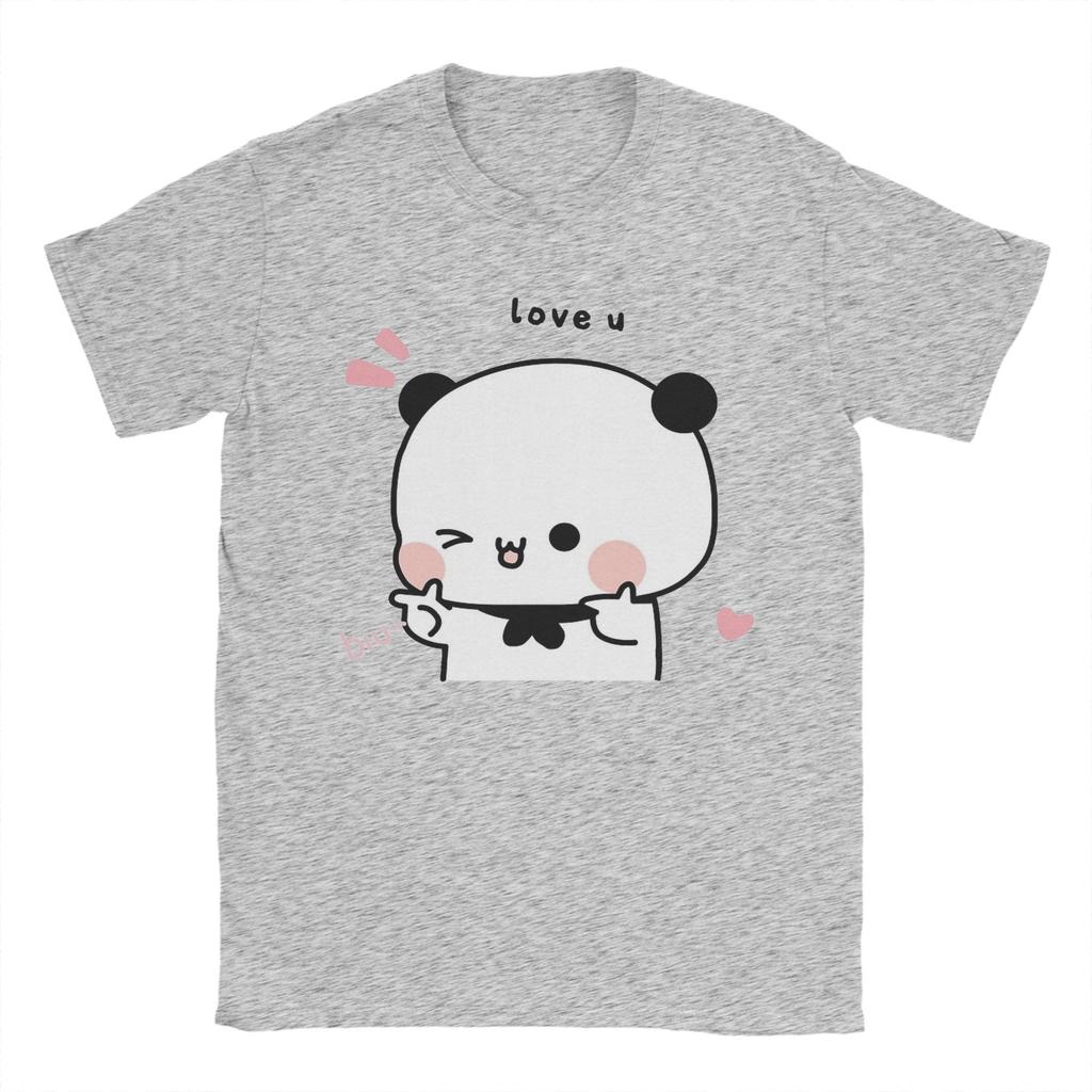 Bär Panda Dudu Fingerpistolen Liebe T-Shirt Für Männer Frauen Baumwollkleidung Bedruckt Rundhals Kurzarm