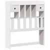 Solid Wood Bed with Shelf Without Mattress White 90x190 cm Pine