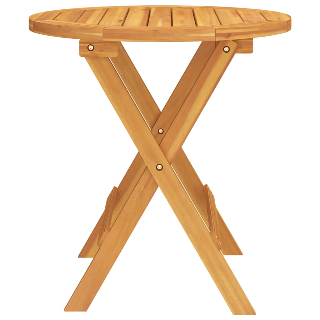 Vidaxl Stolik Bistro, Ø46X47 Cm, Lite Drewno Akacjowe