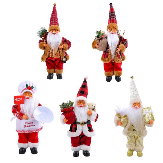 Weihnachten Weihnachtsmann Puppe Ornamente Niedliche Realistische Weihnachtsmann Figur Festliche Feiertagsdekoration für Zuhause Küche Hotel