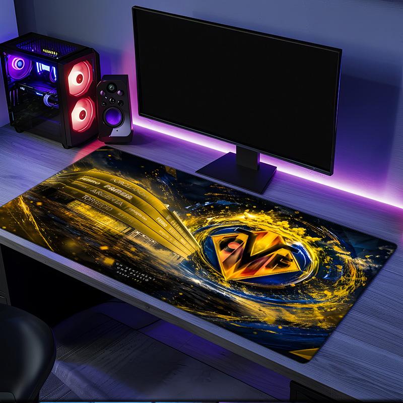 Club Vill-arreal Crest Design Mouse Pad, Rubber Base, Mouse Pad for Gamers and Office Use, Gaming Desk , Easy To Clean Mat Christmas Fan Gifts