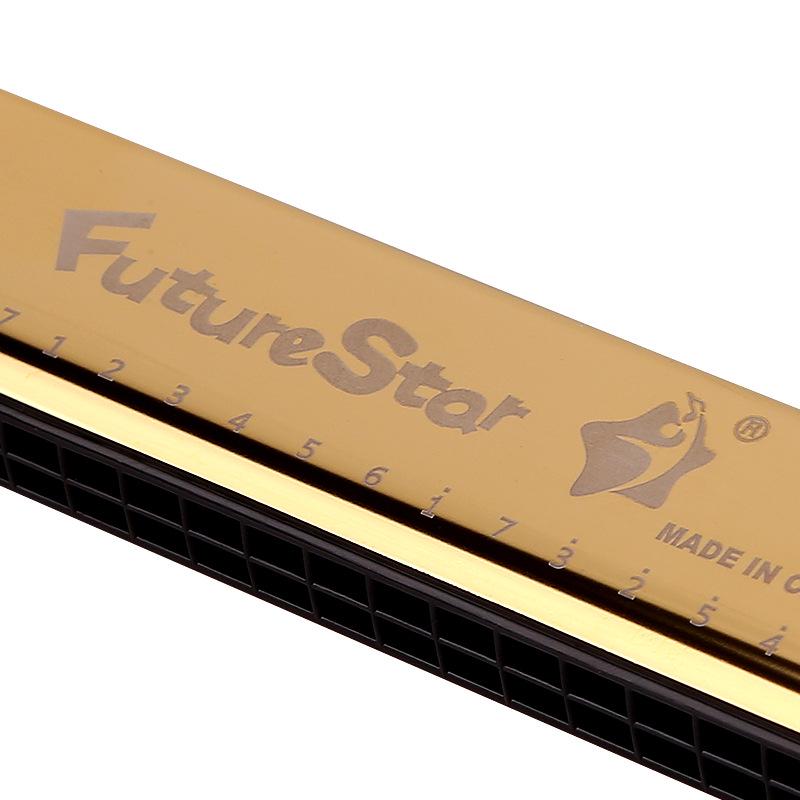 C Key 24-Hole Double Row Harmonica for Beginners and Students - Ideal for Children's Practice and Classroom Use.
