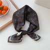 Korean literary and artistic decoration small silk scarf Korean version fashionable versatile spring and summer fresh and breathable cotton and 