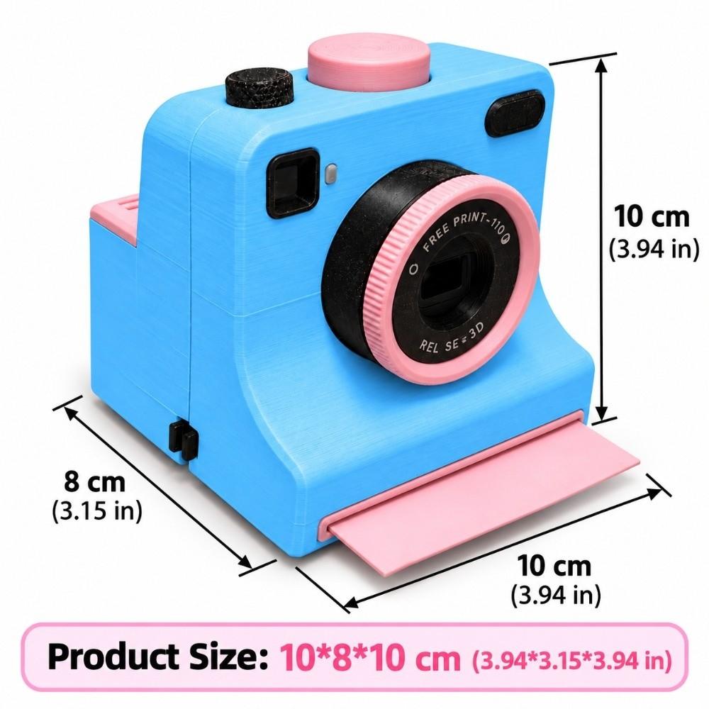 Funny 3D Printed Latte Camera Vintage Look Coffee Powder Print Camera Table Display