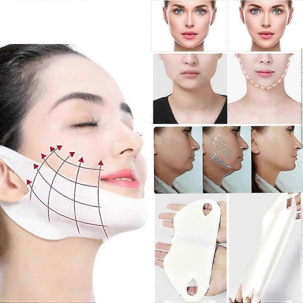 4 Pack V-Line Lifting Mask with 24K Gold & Collagen, Anti-Aging Face & Neck Care