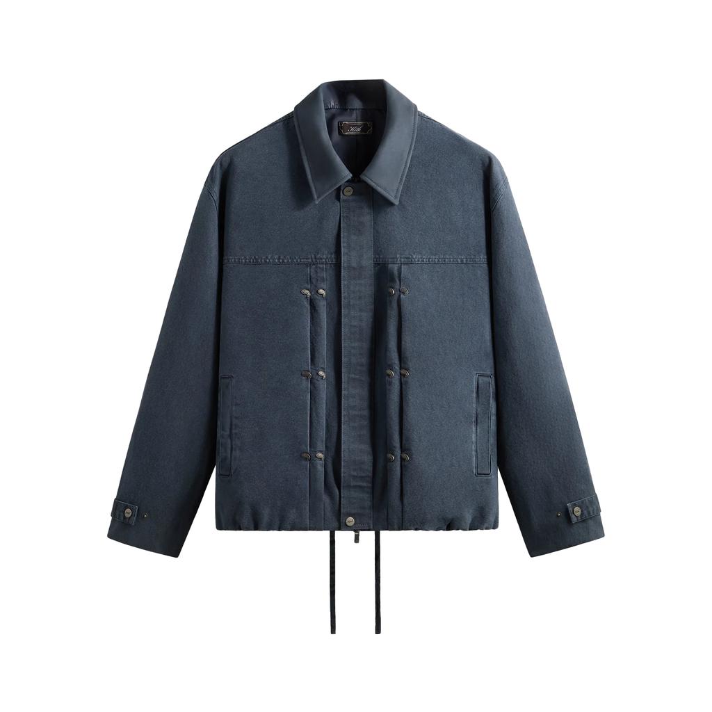 Kith Washed Canvas Ariel Blouson Jacket Placid Men Outerwear Blue KHM011167-443