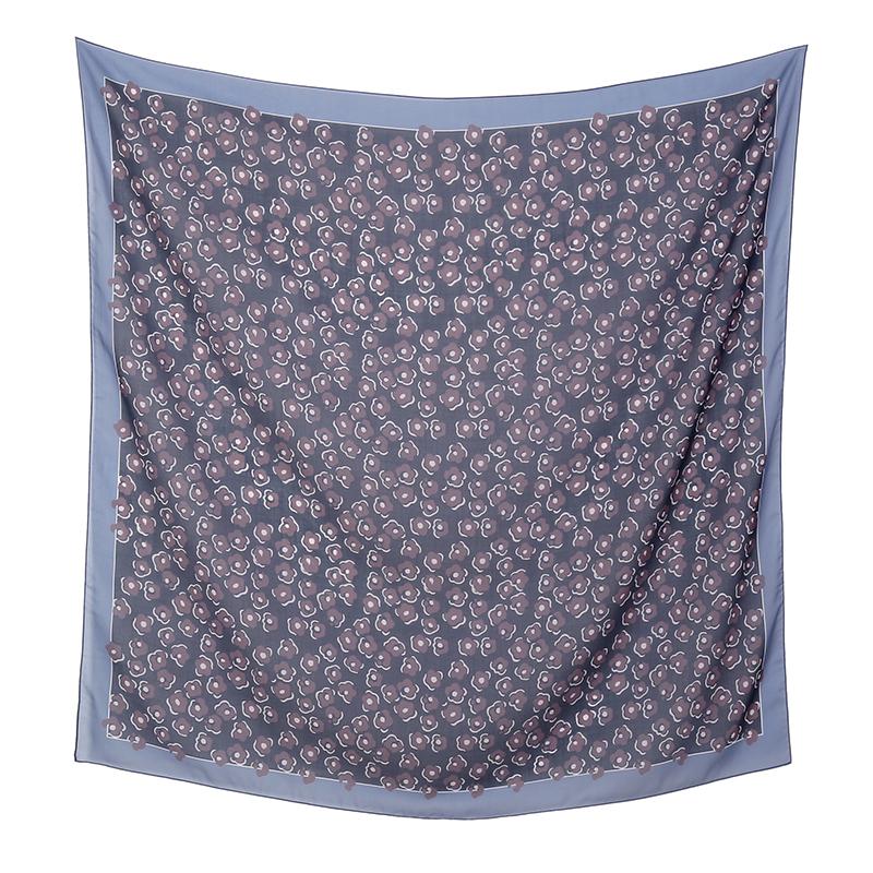 Malaysia Floral Printed 110 Square Scarf Muslim Hijab Women Elegant Shawls Ladies Casual Headscarf Turban Kerchief  Wholesale