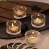 Transparent Fine-Textured Glass Candle Holder - Aroma Cup for Home Decoration